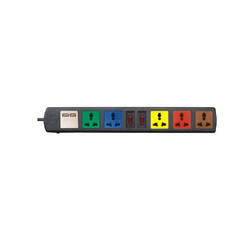 Ổ cắm điện đa năng có cổng sạc USB 5V-1A 6 ổ cắm dây 3m 2200W - 3300W LiOA 6D32NUSB