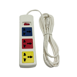 Ổ cắm điện đa năng 3 ổ cắm 1 công tắc dây 5m trắng 2200W - 3300W LiOA 3D52WN