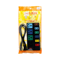 Ổ cắm điện kéo dài đa năng kết hợp 10 ổ cắm dây 3m 2200W - 3300W LiOA 4D6S32