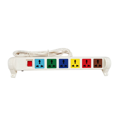 Ổ cắm điện đa năng xoay 6 ổ cắm dây 3m trắng 2200W - 3300W LiOA 6D32WN2X