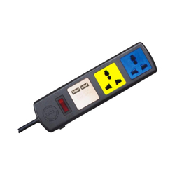 Ổ cắm điện đa năng có cổng sạc USB 5V-1A 3 ổ cắm dây 3m 2200W - 3300W LiOA 3D32NUSB