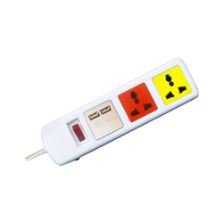 Ổ cắm điện đa năng có cổng sạc USB 5V-1A 3 ổ cắm dây 3m trắng 2200W - 3300W LiOA 3D32WNUSB