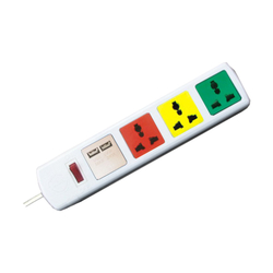 Ổ cắm điện đa năng có cổng sạc USB 5V-1A 4 ổ cắm dây 3m trắng 2200W - 3300W LiOA 4D32WNUSB