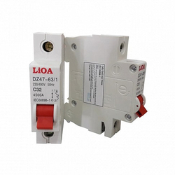 1-pole circuit breaker, 06A current, LiOA MCB1006/4,5