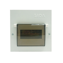 Metal electrical cabinet containing 6 LiOA SE6PL APTOMAT