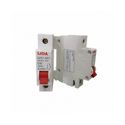 1-pole circuit breaker, 63A current, LiOA MCB1063/6