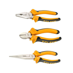 Bộ 3 kềm răng cắt nhọn 180/160/160mm phủ Nicke Tolsen 10400
