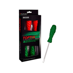 Toptul GAAE0404 flat screw and screwdriver set (4 pieces)
