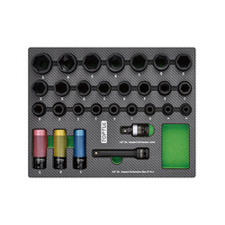 Toptul GEB2902 1/2inch hex socket set (29 pieces)