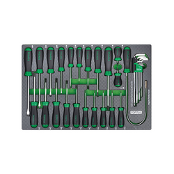 Toptul GED3102 flat screwdriver set (31 pieces)