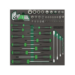 Toptul GVC6101 Hexagon Socket Wrench Set (61 pieces)