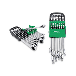 Toptul GSAQ1001 Automatic Open End Wrench Set (10 pieces)
