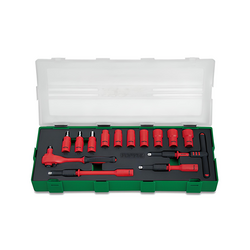 Bộ tuýp lục giác cách điện 1/4inch Toptul GZA1447 (14 chi tiết)