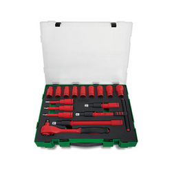 Toptul GZC1609 1/2" insulated hexagon socket and wrench set (16 pieces)