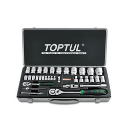 Toptul GCAD3401 1/4inch and 1/2inch socket set (34 pieces)