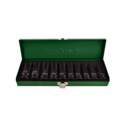 Long hexagon socket set for 1/2 inch gun Toptul GDAD1002 (10 pieces)