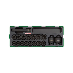 Toptul GTA18360 1/2inch socket set (18 pieces) black