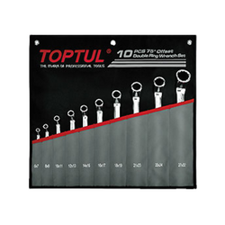 Bộ cờ lê 2 đầu tròn lệch 75 độ Toptul GPCI1001 (10 chi tiết)