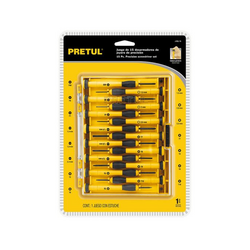 PRETUL J-DEJ-15 plastic handle screwdriver box (15 pieces)