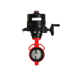 Van bướm động cơ điện Shin Yi EOM8-0400-16-D2R màu đỏ