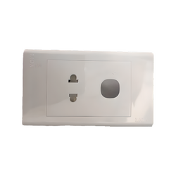 Single 2-pin socket 16A with 1 hole LiOA E18UX