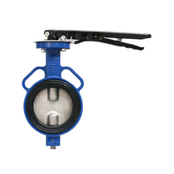 Shin Yi stainless steel lever butterfly valve WBLS-0150-1K-D2B blue