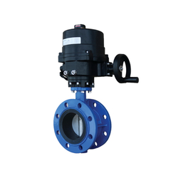Shin Yi EOM8-0400-10-D2B electric motor butterfly valve blue