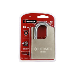 Ổ khoá bấm thân inox chống cắt 60mm Hermex CAI-60A