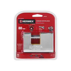 Ổ khoá cầu ngang thân inox chống cắt 
80mm Hermex COR-80Q