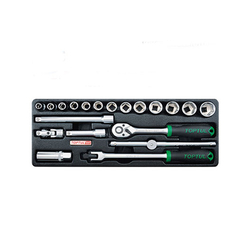 Bộ tuýp bông hệ mét 1/2inch Toptul GCAT2508 (25 chi tiết)