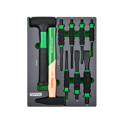 Toptul GVB0904 hammer and chisel tool set (9 pieces)