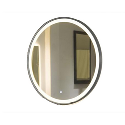Gương đèn led cảm ứng 60x60cm Cotto AMR11B01- BLACK mạ titan đen