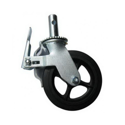 D150 scaffolding wheel with safety lock
