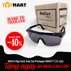 Hộp 12 cái kính bảo hộ ProTape SM417 kiểu tiêu chuẩn, màu đen