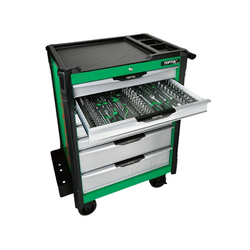 Toptul GE-21322 7-compartment repair tool cabinet (213 pieces) green