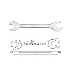 Cờ lê mở ống dầu Toptul AEEA0810