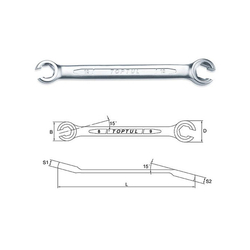 Cờ lê mở ống dầu 10X11mm Toptul AEEA1011