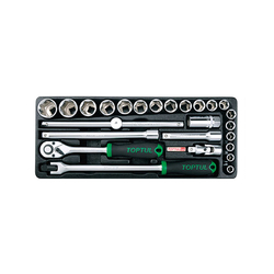 Bộ tuýp lục giác hệ mét 1/2inch Toptul GCAT2505 (25 chi tiết)