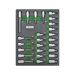 Toptul GEB2501 1/2inch hexagon socket set (25 pieces)
