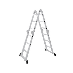 Advindeq T6-125 4-section 12-step multi-purpose folding aluminum ladder