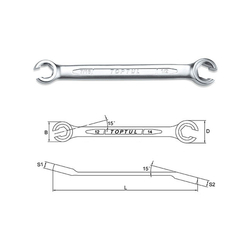 Toptul AFEA1012 Open End Wrench