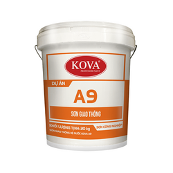 Sơn giao thông Kova SGT A9 hệ nước phản quang - 20KG - Vàng