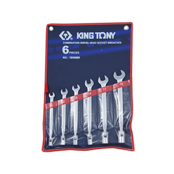 Bộ cờ lê miệng – tuýp 6 cái hệ mét 10-19mm Kingtony 1B06MR