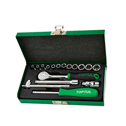 Bộ đồ nghề xách 1/4inch Toptul GCAD1703 (17 chi tiết)