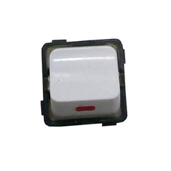 Square switch 1 way 10A white cover LIOA E18S12M