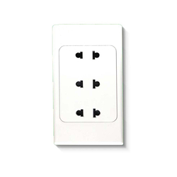 Ổ cắm 3, 2 chấu đế liền  16A MPE A20US3N