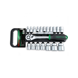 Torque wrench and 1/2 inch hex socket set Toptul GABB2001 (20 pieces)