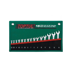 Toptul GRJA1501 double-ended wrench set (15 pieces)