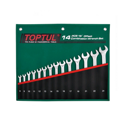 Toptul GRAW0801 15 degree ring wrench set (8 pieces)