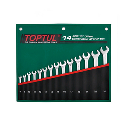 Toptul GRAW1001 15 degree ring wrench set (10 pieces)